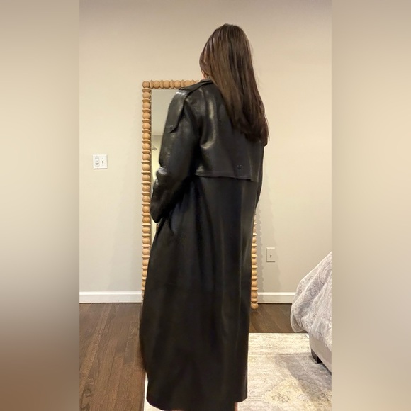 Jayskins Made in USA Black Leather Trench Coat - Picture 3 of 13